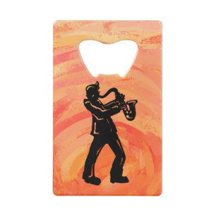 New York Boogie Nights Saxophone Orange Geldbeutel Flaschenöffner