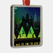 New York Boogie Nights Silbernes Ornament (Rechts)