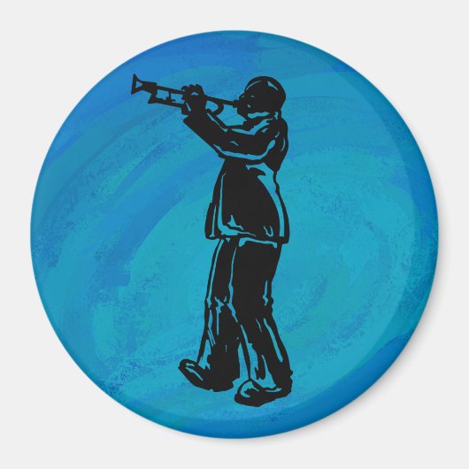 New York Boogie Nights Trumpet Blue Magnet (Vorne)