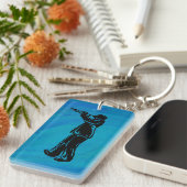 New York Boogie Nights Trumpet Blue Schlüsselanhänger (Vorderseite rechts)