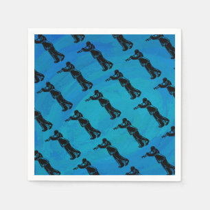 New York Boogie Nights Trumpet Blue Serviette