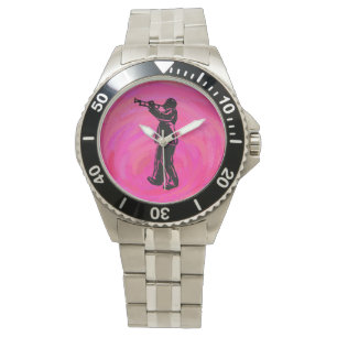 New York Boogie Nights Trumpet Hot Pink Armbanduhr