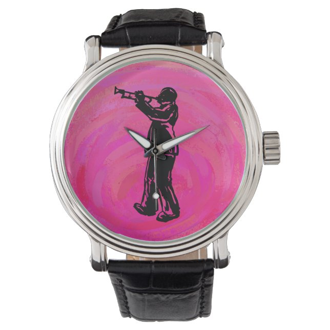 New York Boogie Nights Trumpet Hot Pink Armbanduhr (Vorderseite)