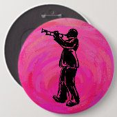 New York Boogie Nights Trumpet Hot Pink Button (Vorne & Hinten)
