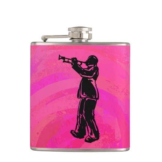 New York Boogie Nights Trumpet Hot Pink Flachmann (Vorderseite)