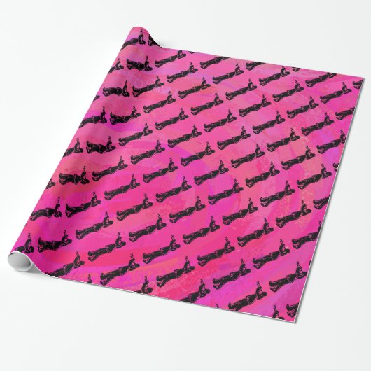 New York Boogie Nights Trumpet Hot Pink Geschenkpapier (Ungerollt)