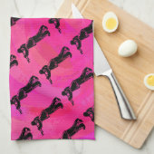 New York Boogie Nights Trumpet Hot Pink Geschirrtuch (Viertel Falte)