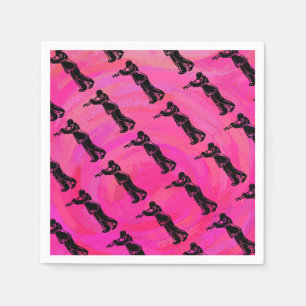 New York Boogie Nights Trumpet Hot Pink Serviette