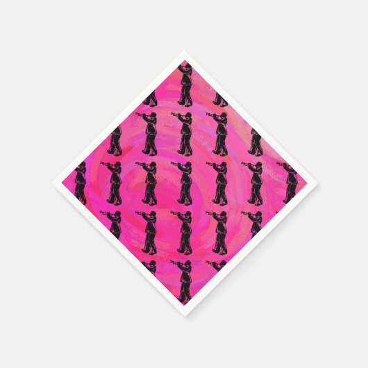 New York Boogie Nights Trumpet Hot Pink Serviette (Ecke)