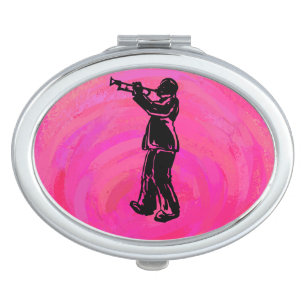 New York Boogie Nights Trumpet Hot Pink Taschenspiegel