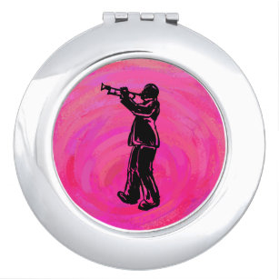New York Boogie Nights Trumpet Hot Pink Taschenspiegel