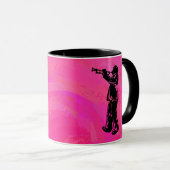 New York Boogie Nights Trumpet Hot Pink Tasse (VorderseiteRechts)