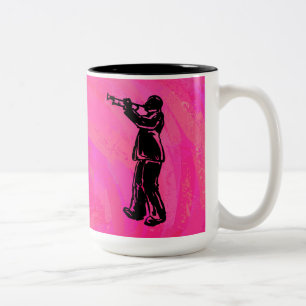 New York Boogie Nights Trumpet Hot Pink Zweifarbige Tasse