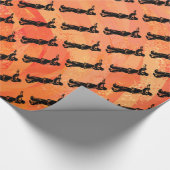 New York Boogie Nights Trumpet Orange Geschenkpapier (Ecke)