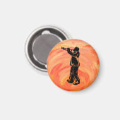 New York Boogie Nights Trumpet Orange Magnet (Vorderseite/Rückseite)