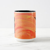 New York Boogie Nights Trumpet Orange Zweifarbige Tasse (Mittel)