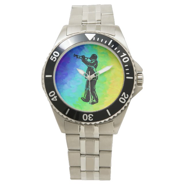 New York Boogie Nights Trumpet Rainbow Armbanduhr (Vorderseite)