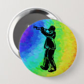 New York Boogie Nights Trumpet Rainbow Button (Vorne & Hinten)