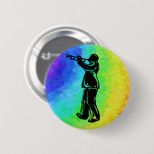 New York Boogie Nights Trumpet Rainbow Button (Vorne & Hinten)