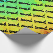 New York Boogie Nights Trumpet Rainbow Geschenkpapier (Ecke)