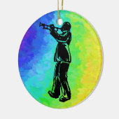 New York Boogie Nights Trumpet Rainbow Keramikornament (Links)
