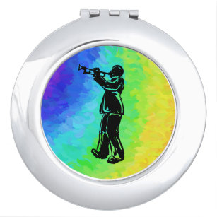 New York Boogie Nights Trumpet Rainbow Taschenspiegel