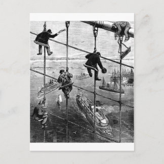 New York, Booklyn Bridge, 1883 Postkarte