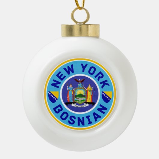 New York Bosnian American Christmas Ornament (Vorderseite)