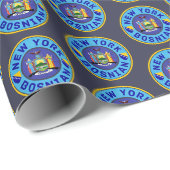 New York Bosnian American Gift Wrap Geschenkpapier (Rolleneckpunkt)