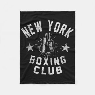New York Boxing Club - Vintager bekümmerter Boxer Fleecedecke