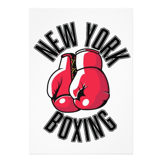 New York Boxing-Logo Fotodruck (Vorne)