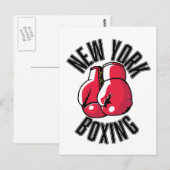 New York Boxing-Logo Postkarte (Vorne/Hinten)