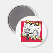 New York Bride Wedding Magnet (Vorderseite/Rückseite)