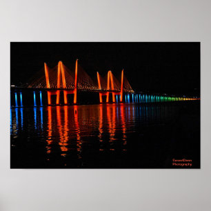 New York Bridge Lights zu Ehren von Gay Pride Post Poster