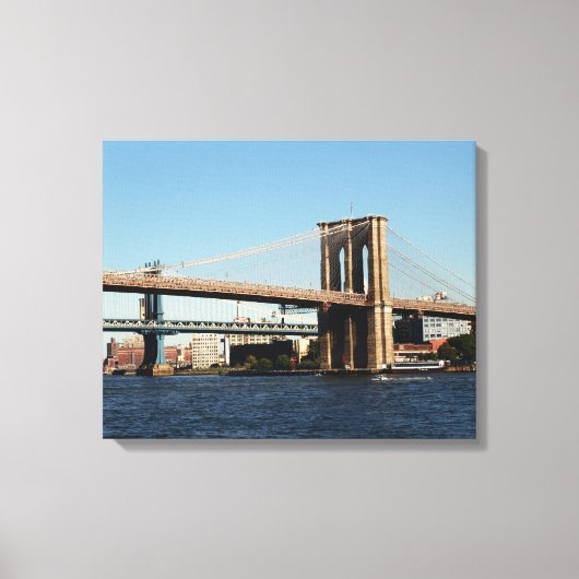NEW YORK BRIDGES DOUBLE WRAPPED CANVAS WALL FOTO LEINWANDDRUCK (Vorderseite)