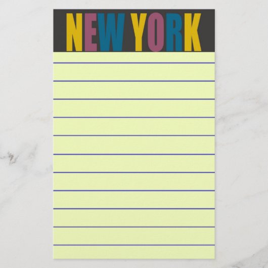 New York Briefpapier (Vorderseite)