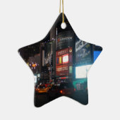 New York Broadway at night Keramik Ornament (Rechts)