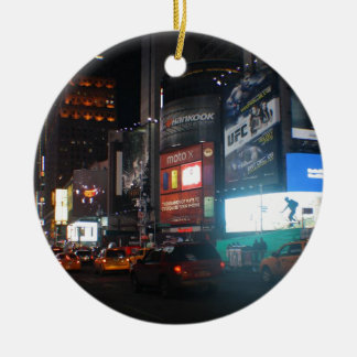 New York Broadway at night Keramikornament