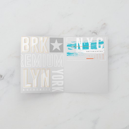 New York Bronx Urban Art Lässig Gruß Karte (Innenseite)