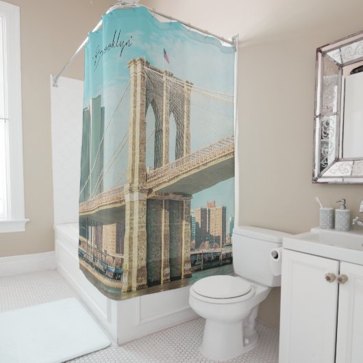 New York Brooklyn Bridge Duschvorhang (Beispiel)