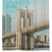 New York Brooklyn Bridge Duschvorhang (Vorderseite)