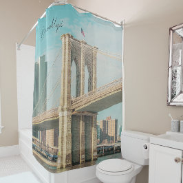 New York Brooklyn Bridge Duschvorhang
