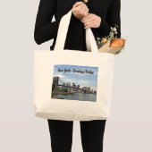 New York - Brooklyn Bridge Jumbo Stoffbeutel (Vorderseite (Produkt))