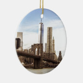 New York Brooklyn Bridge Keramik Ornament (Rechts)