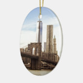 New York Brooklyn Bridge Keramikornament (Links)