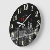 New York Brooklyn Bridge Large Clock Große Wanduhr (Winkel)