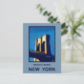 New York Brooklyn Bridge Postkarte (Stehend Vorderseite)