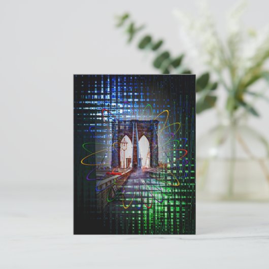 New York - Brooklyn Bridge Postkarte (Stehend Vorderseite)