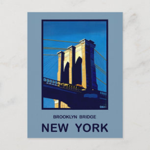 New York Brooklyn Brücke Postkarte