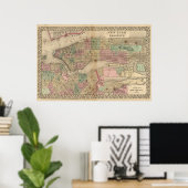 New York, Brooklyn Map von Mitchell Poster (Heimbüro)